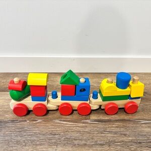 Melissa & Doug Vibrant Wooden Train Set